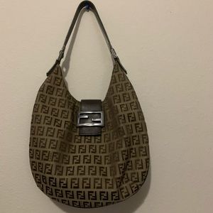 Light brown / dark brown Fendi purse